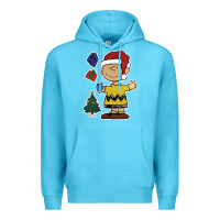 Ocean Blue charlie brown christmas gifts Premium Hoodie - artisFamous