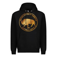 Black Buffalo Gold Native American - Bison Premium Hoodie - artisFamous