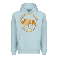Blue Mist Buffalo Gold Native American - Bison Premium Hoodie - artisFamous