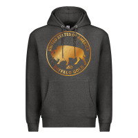 Charcoal Heather Buffalo Gold Native American - Bison Premium Hoodie - artisFamous