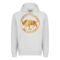 Dove Grey Buffalo Gold Native American - Bison Premium Hoodie - artisFamous