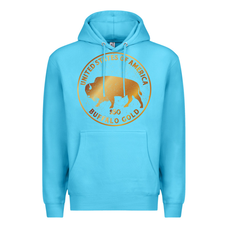Buffalo Gold Native American - Bison Premium Hoodie by artisFamous | Teevron