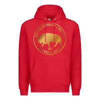 Red Buffalo Gold Native American - Bison Premium Hoodie - artisFamous