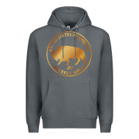Rock Buffalo Gold Native American - Bison Premium Hoodie - artisFamous