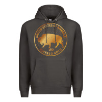 Smoke Buffalo Gold Native American - Bison Premium Hoodie - artisFamous