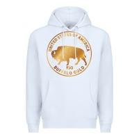 White Buffalo Gold Native American - Bison Premium Hoodie - artisFamous