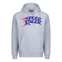 Heather Grey blue speed racer 80s   speed racer Premium Hoodie - artisFamous