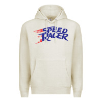 Oatmeal Heather blue speed racer 80s   speed racer Premium Hoodie - artisFamous