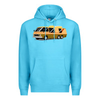 Ocean Blue 1970s gmc motorhome gmc motorhome Premium Hoodie - artisFamous