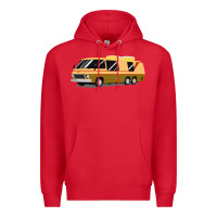 Red 1970s gmc motorhome gmc motorhome Premium Hoodie - artisFamous