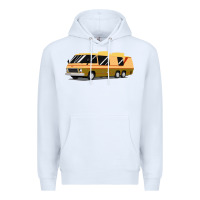 White 1970s gmc motorhome gmc motorhome Premium Hoodie - artisFamous