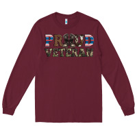 Burgundy armed forces day proud veteran Long Sleeve Tee - Artiststas