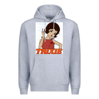 Heather Grey go trixie go!   speed racer Premium Hoodie - artisFamous