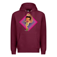 Burgundy betty boop Premium Hoodie - artisFamous