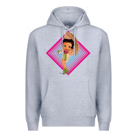 Heather Grey betty boop Premium Hoodie - artisFamous