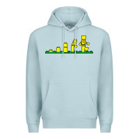 Blue Mist evolution of lego Premium Hoodie - artisFamous