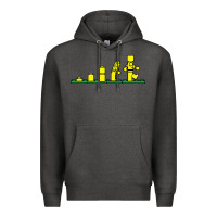 Charcoal Heather evolution of lego Premium Hoodie - artisFamous