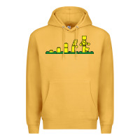 Mustard evolution of lego Premium Hoodie - artisFamous