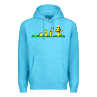 Ocean Blue evolution of lego Premium Hoodie - artisFamous