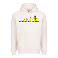 Pale Pink evolution of lego Premium Hoodie - artisFamous