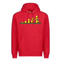 Red evolution of lego Premium Hoodie - artisFamous