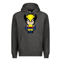 Charcoal Heather wolverine Premium Hoodie - artisFamous