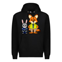 Black zootopia duo chibi Premium Hoodie - artisFamous