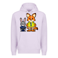 Lilac zootopia duo chibi Premium Hoodie - artisFamous