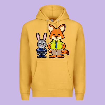 Zootopia Duo Chibi Premium Hoodie Designed By Artisfamous
