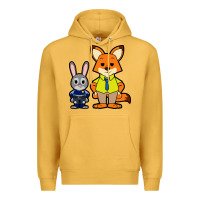 Mustard zootopia duo chibi Premium Hoodie - artisFamous