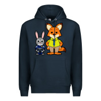 Navy zootopia duo chibi Premium Hoodie - artisFamous