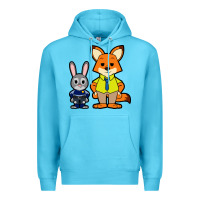 Ocean Blue zootopia duo chibi Premium Hoodie - artisFamous