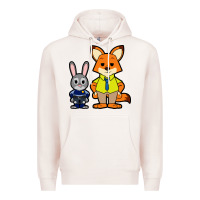 Pale Pink zootopia duo chibi Premium Hoodie - artisFamous