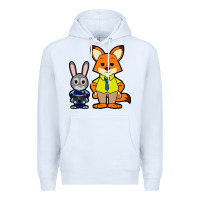 White zootopia duo chibi Premium Hoodie - artisFamous
