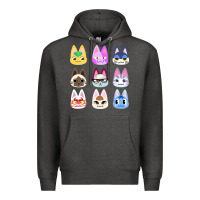Charcoal Heather animal crossing cute cats animal crossing new horizons Premium Hoodie - artisFamous