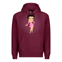 Burgundy betty boop Premium Hoodie - artisFamous