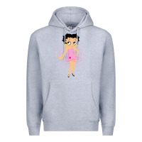 Heather Grey betty boop Premium Hoodie - artisFamous