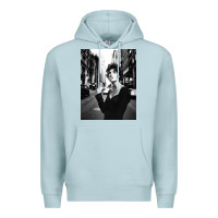Blue Mist linda evangelista fashion model Premium Hoodie - artisFamous