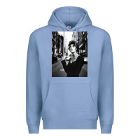 Colony Blue linda evangelista fashion model Premium Hoodie - artisFamous