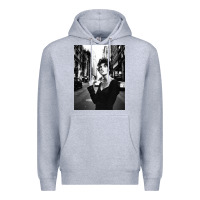 Heather Grey linda evangelista fashion model Premium Hoodie - artisFamous