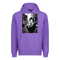 Purple linda evangelista fashion model Premium Hoodie - artisFamous