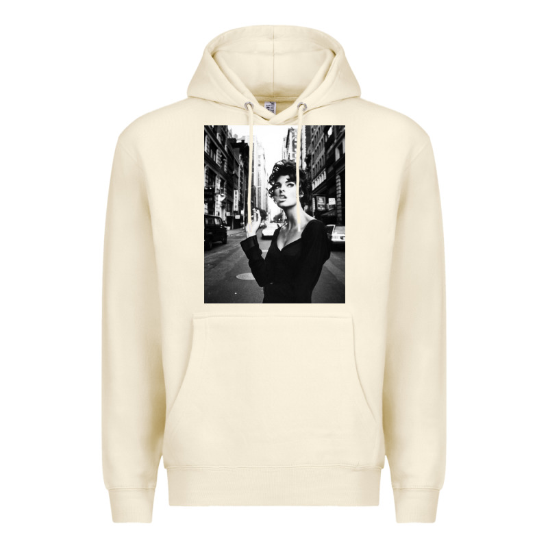 Linda Evangelista Fashion Model Premium Hoodie by artisFamous | Teevron