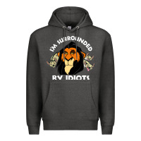 Charcoal Heather surrounded by idiots book Premium Hoodie - artisFamous