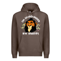 Coffee surrounded by idiots book Premium Hoodie - artisFamous