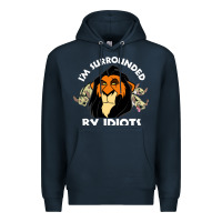 Navy surrounded by idiots book Premium Hoodie - artisFamous