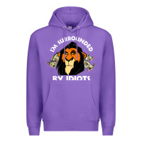 Purple surrounded by idiots book Premium Hoodie - artisFamous