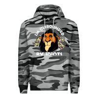 Slate Camo surrounded by idiots book Premium Hoodie - artisFamous