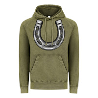 Vintage Olive horseshoe Vintage Hoodie - BarkalooDesign