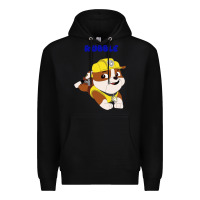 Black rubble Premium Hoodie - artisFamous