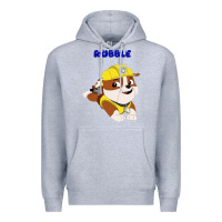 Heather Grey rubble Premium Hoodie - artisFamous